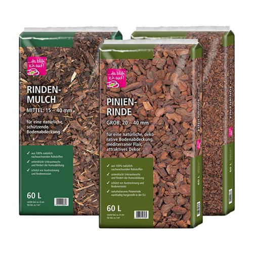Mulch und Pinienrinde